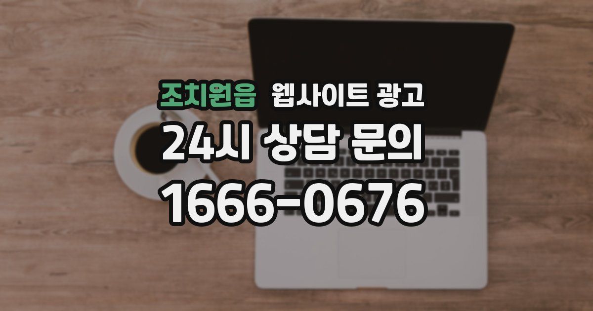 조치원읍 웹사이트 광고