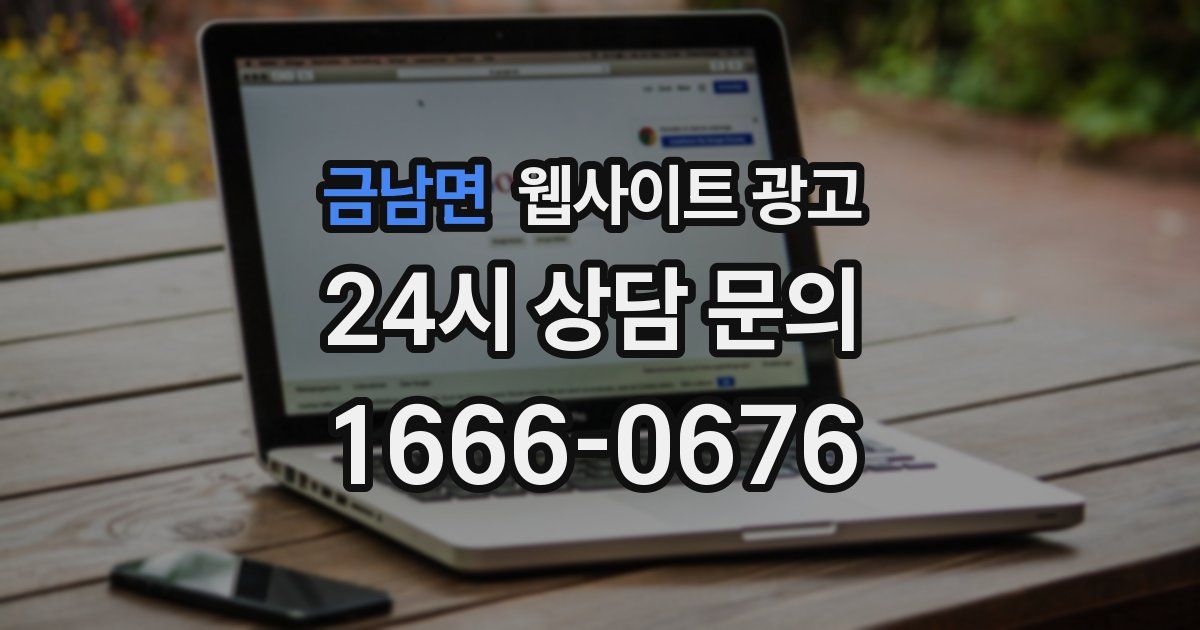 금남면 웹사이트 광고