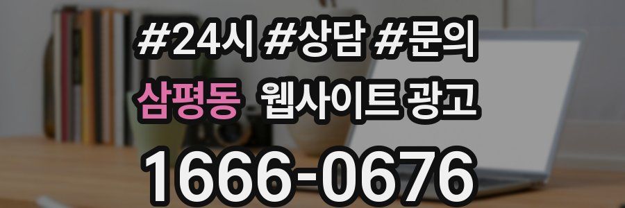 삼평동 웹사이트 광고