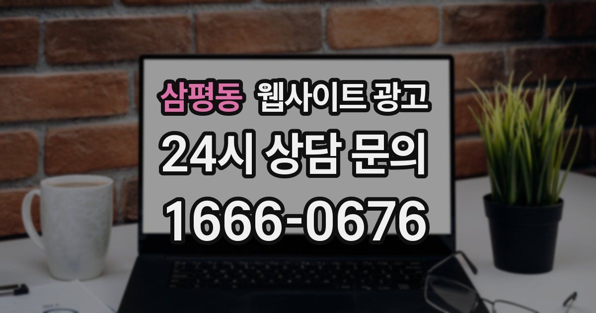 삼평동 웹사이트 광고