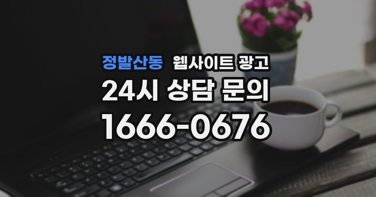 정발산동 웹사이트 광고