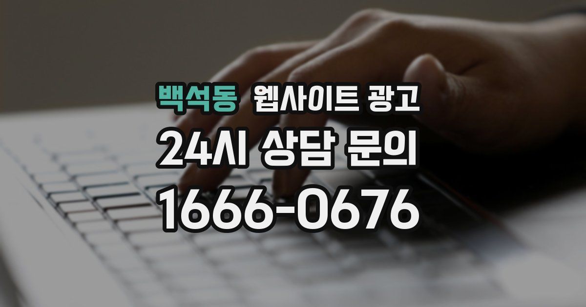 백석동 웹사이트 광고