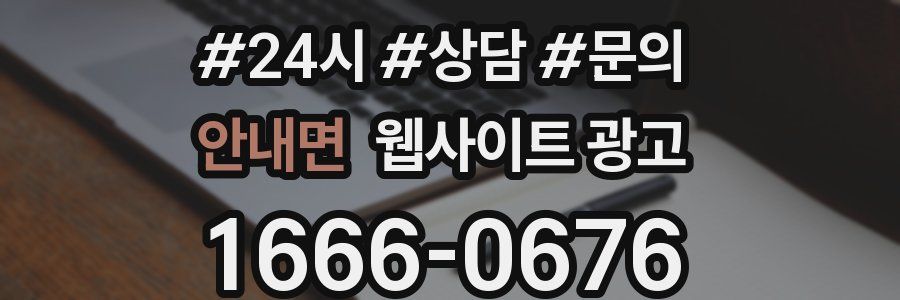 안내면 웹사이트 광고