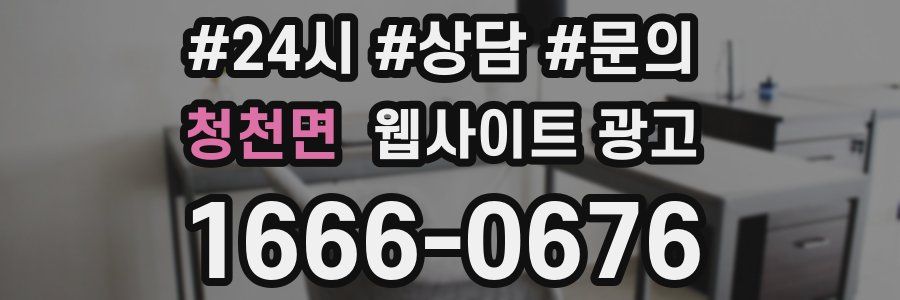 청천면 웹사이트 광고