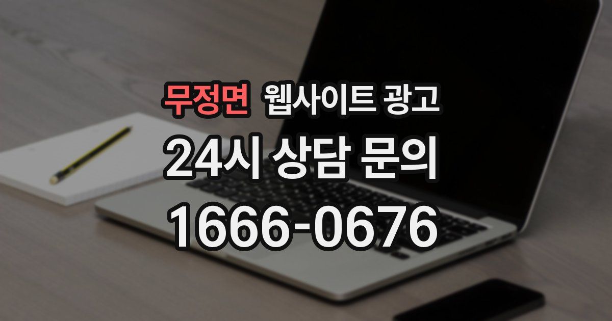 무정면 웹사이트 광고
