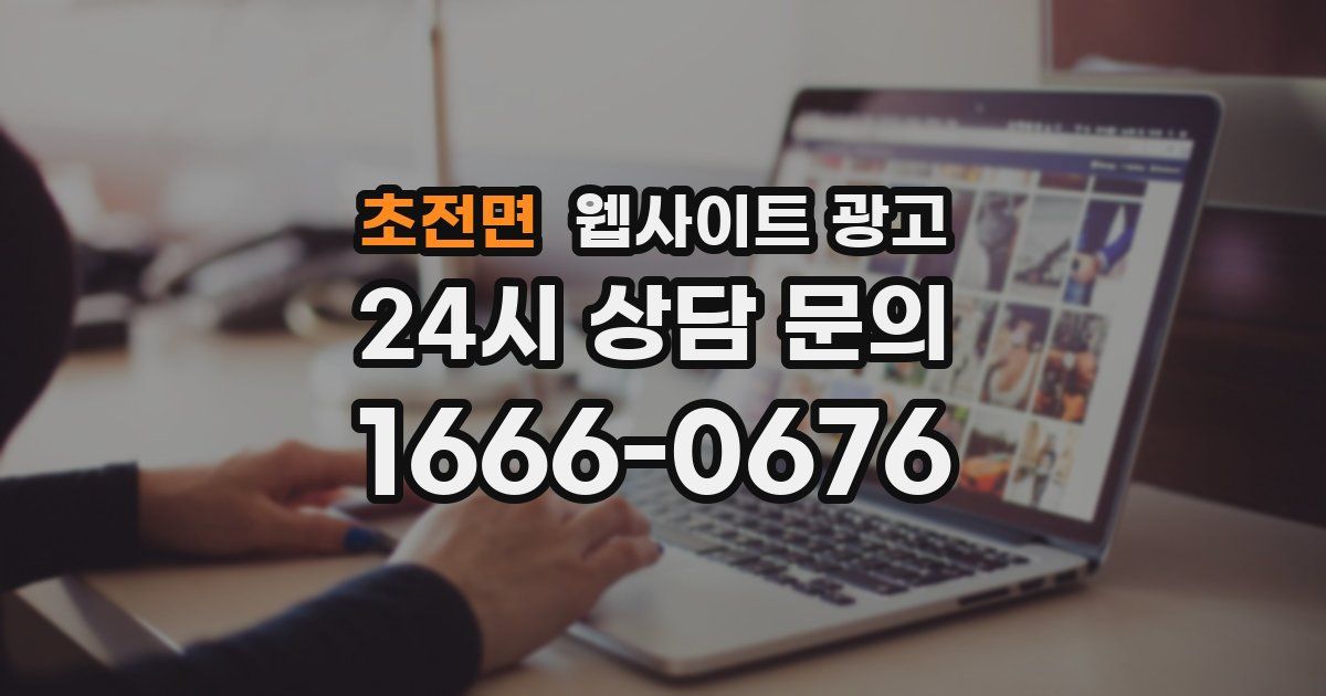 초전면 웹사이트 광고