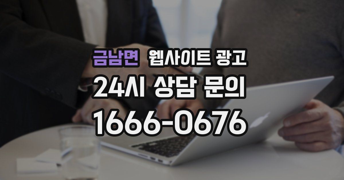 금남면 웹사이트 광고