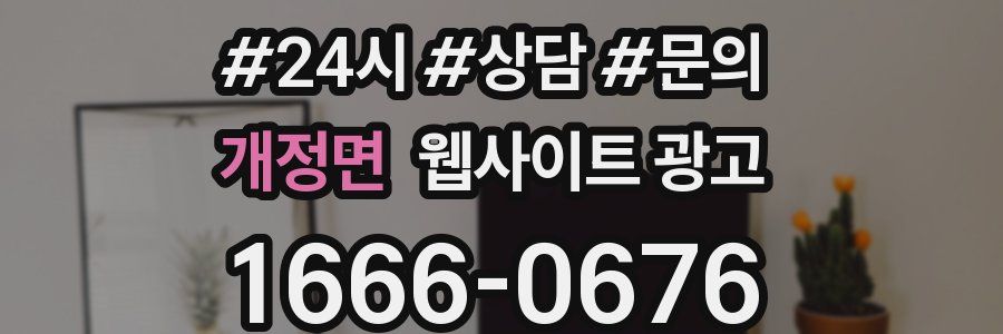 개정면 웹사이트 광고