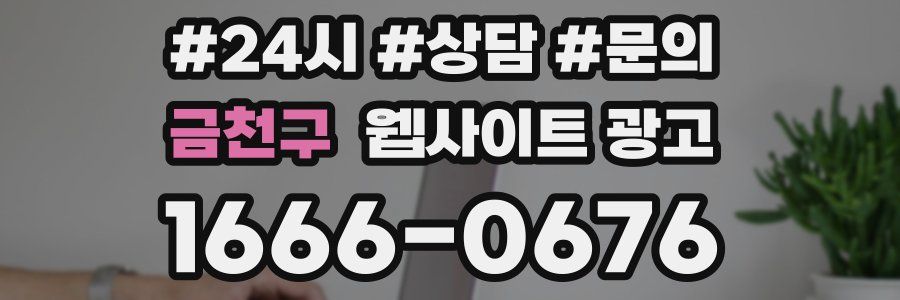 금천구 웹사이트 광고