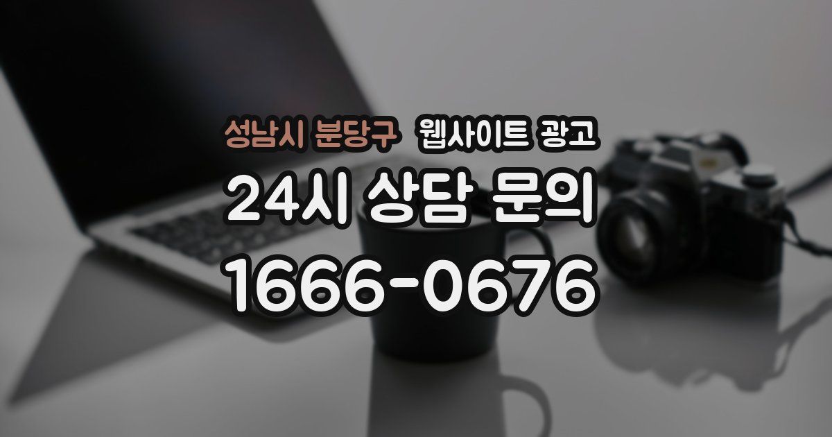 성남시 분당구 웹사이트 광고