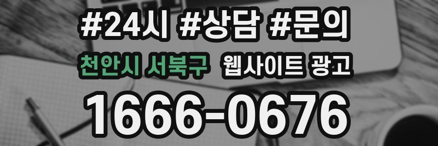 천안시 서북구 웹사이트 광고