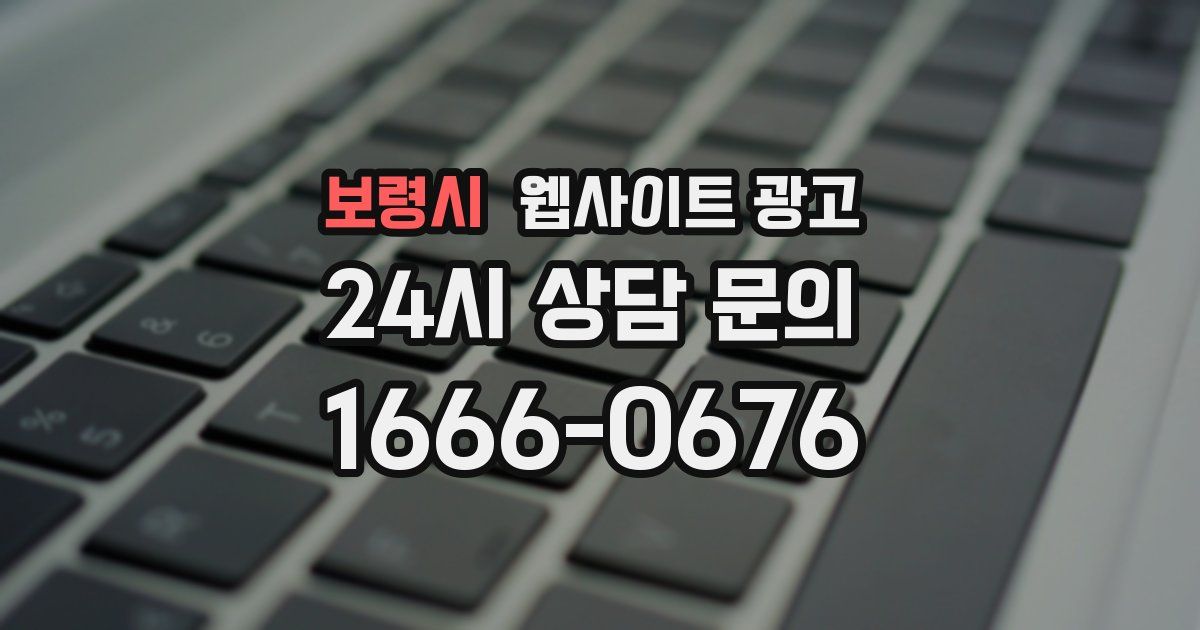 보령시 웹사이트 광고