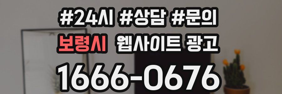 보령시 웹사이트 광고