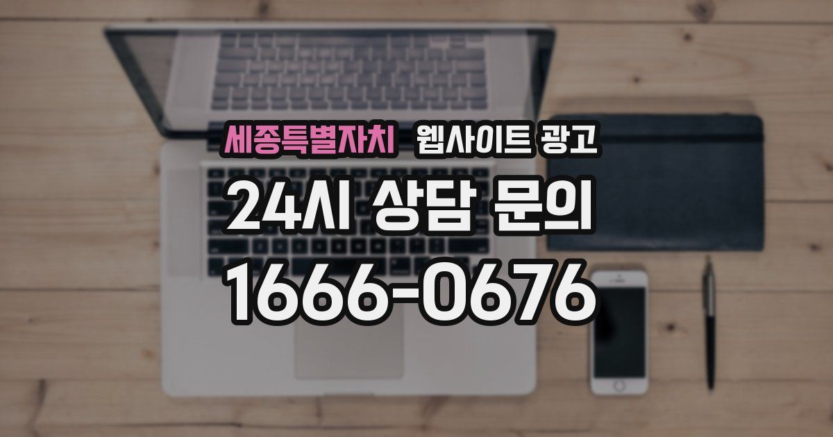 세종특별자치 웹사이트 광고
