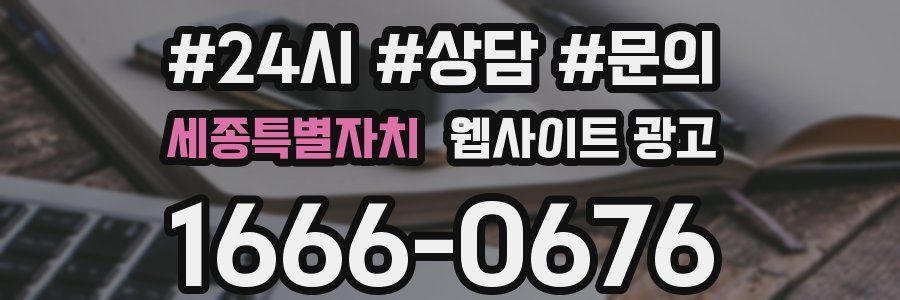 세종특별자치 웹사이트 광고