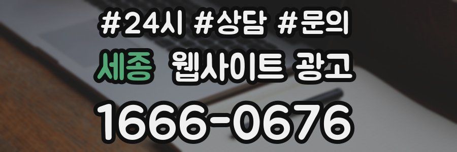 세종 웹사이트 광고