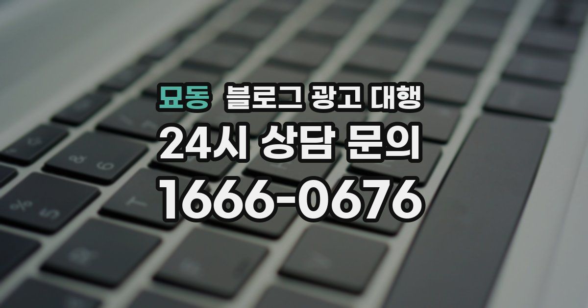 묘동 블로그 광고 대행