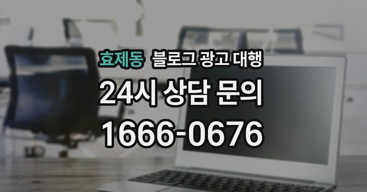 효제동 블로그 광고 대행