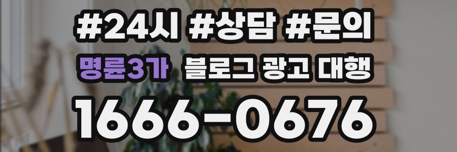 명륜3가 블로그 광고 대행