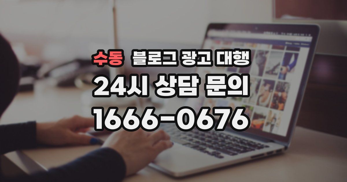 수동 블로그 광고 대행
