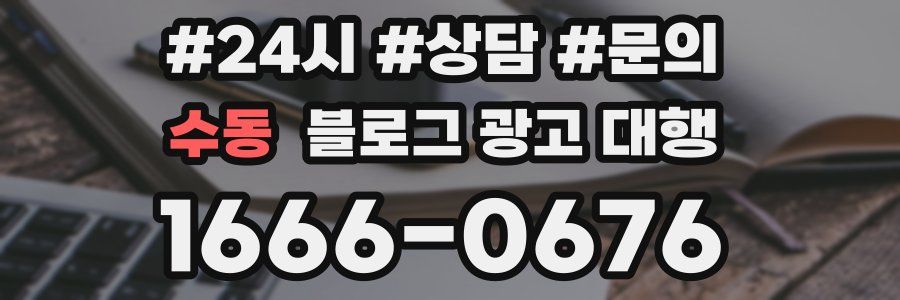 수동 블로그 광고 대행