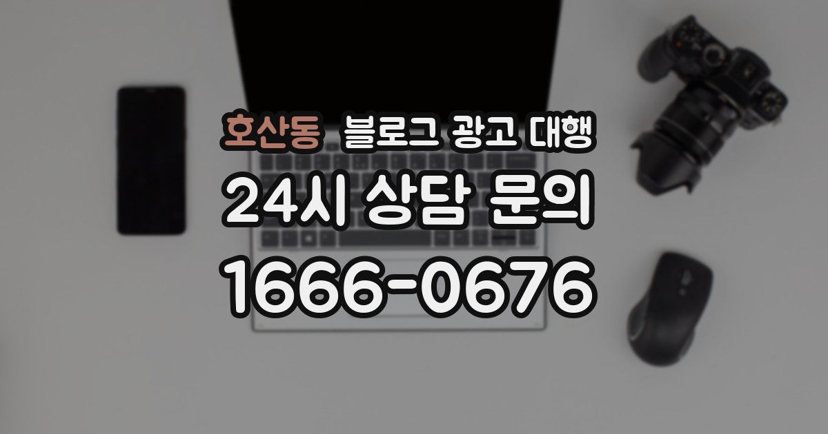 호산동 블로그 광고 대행