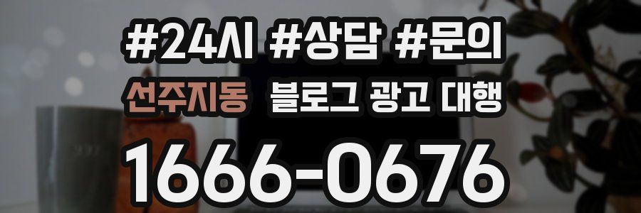 선주지동 블로그 광고 대행