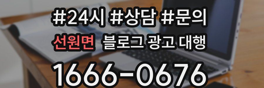 선원면 블로그 광고 대행