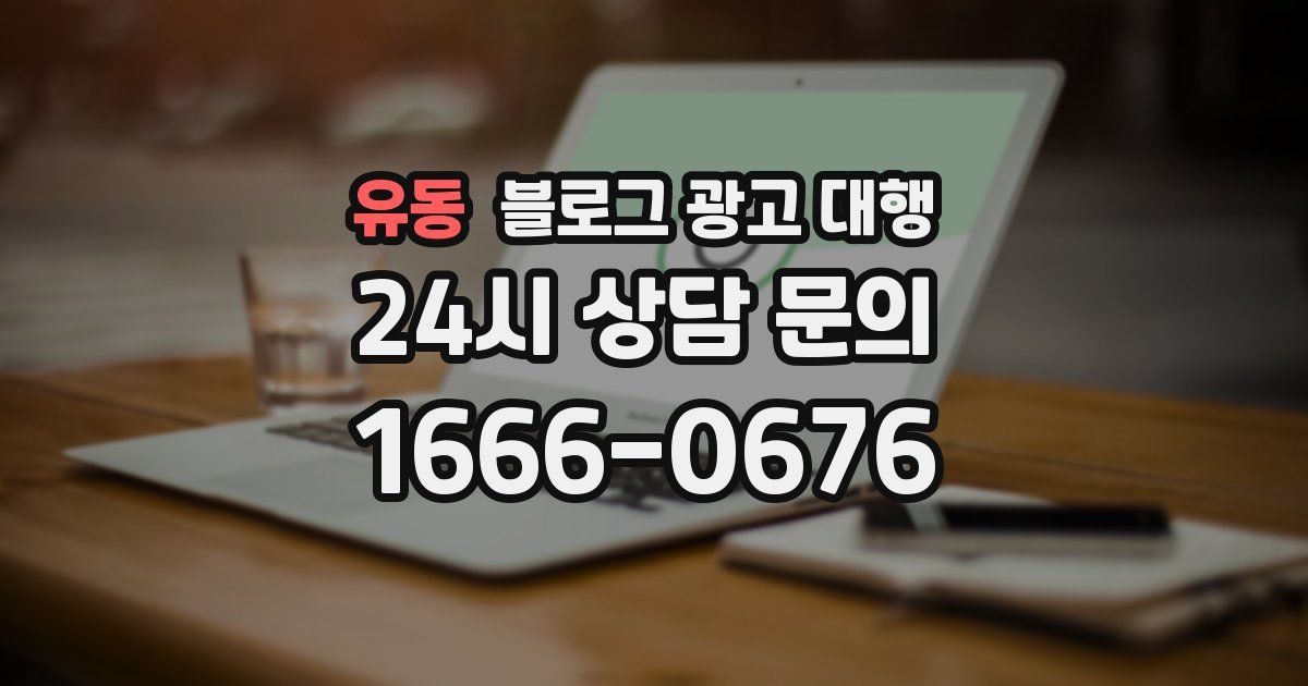 유동 블로그 광고 대행