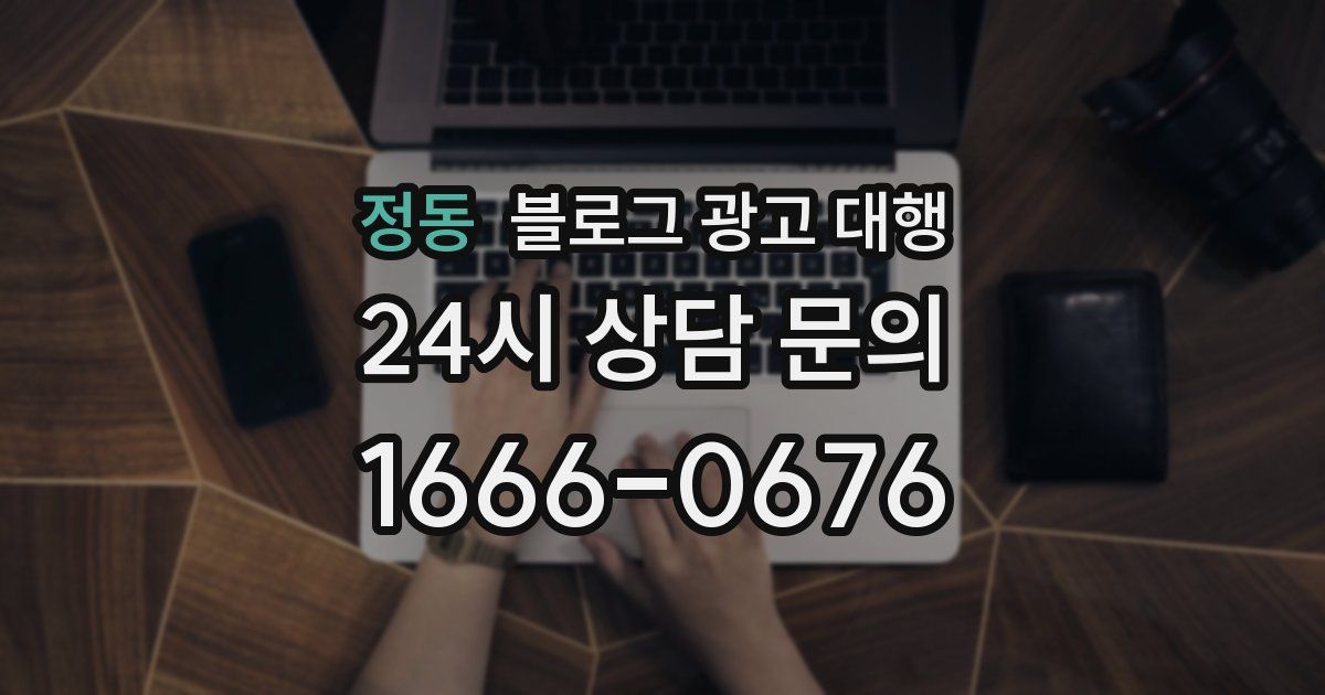 정동 블로그 광고 대행