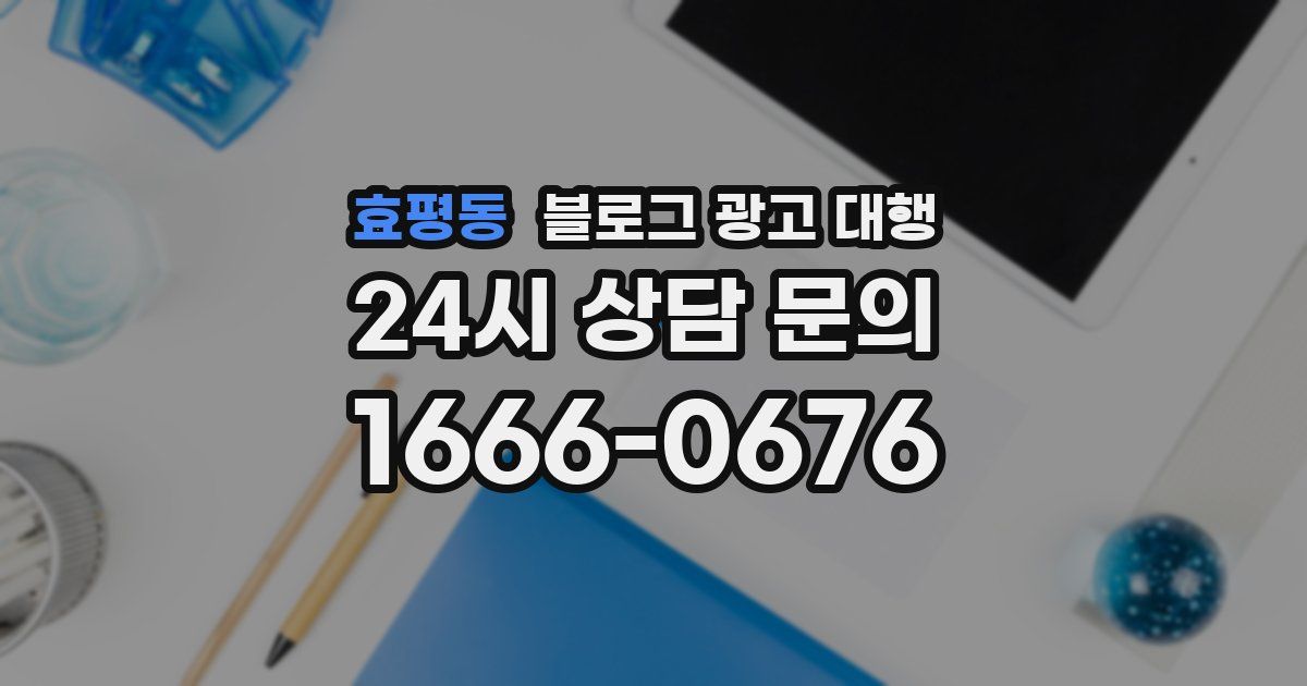 효평동 블로그 광고 대행
