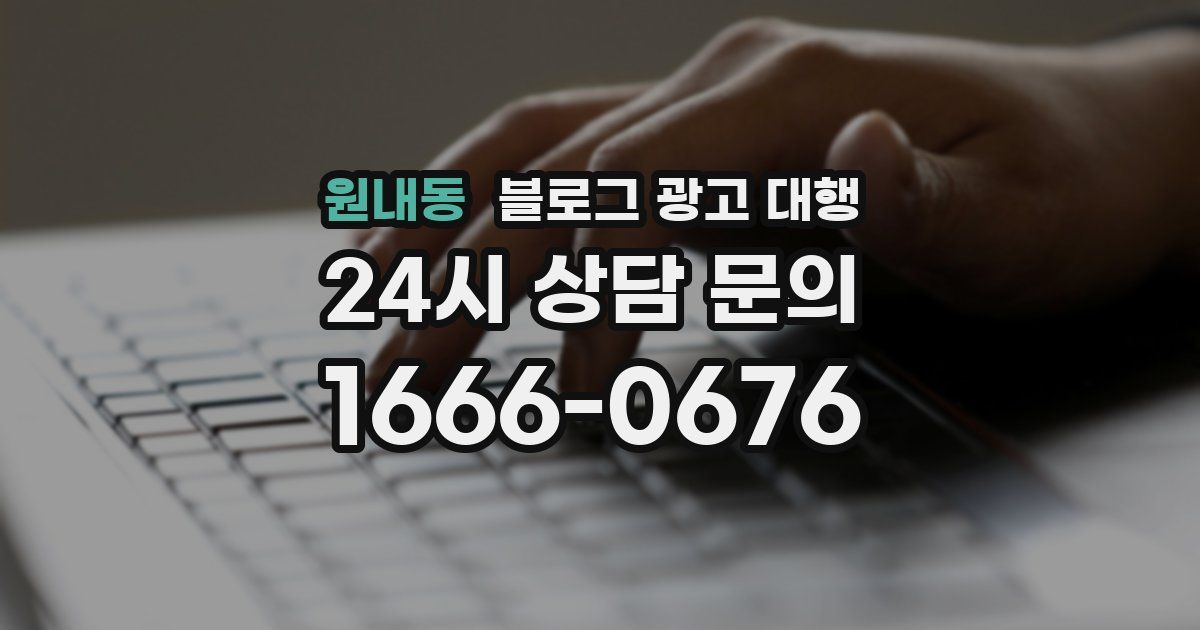 원내동 블로그 광고 대행