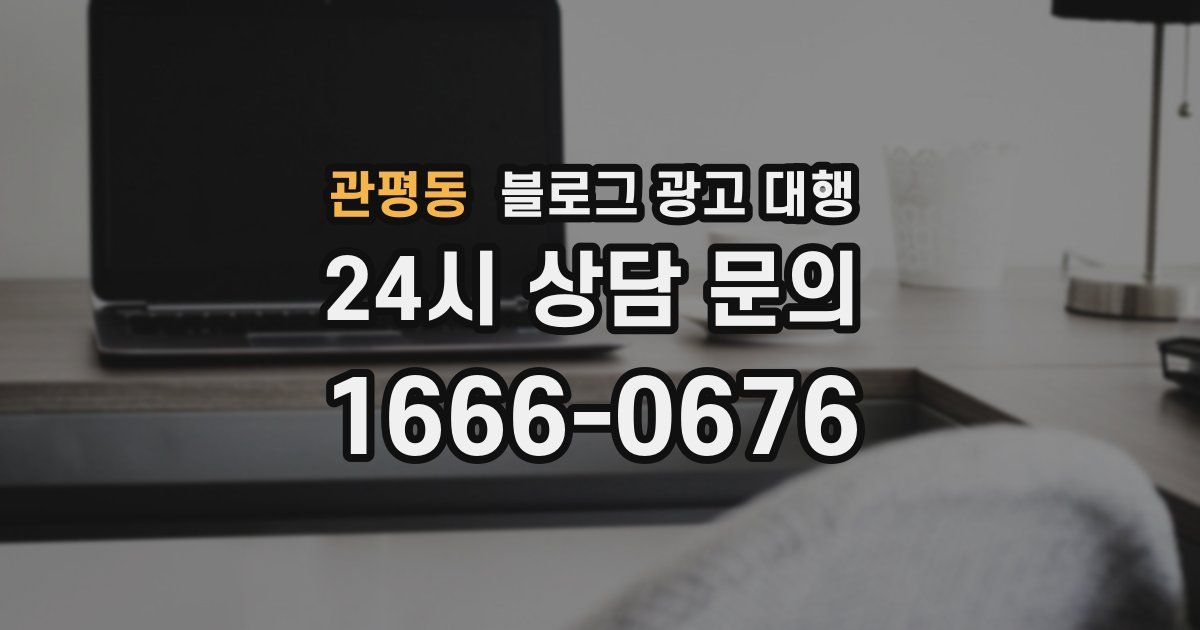 관평동 블로그 광고 대행
