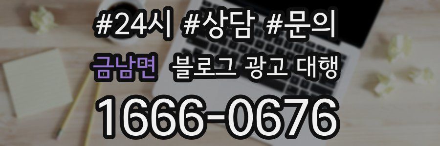 금남면 블로그 광고 대행