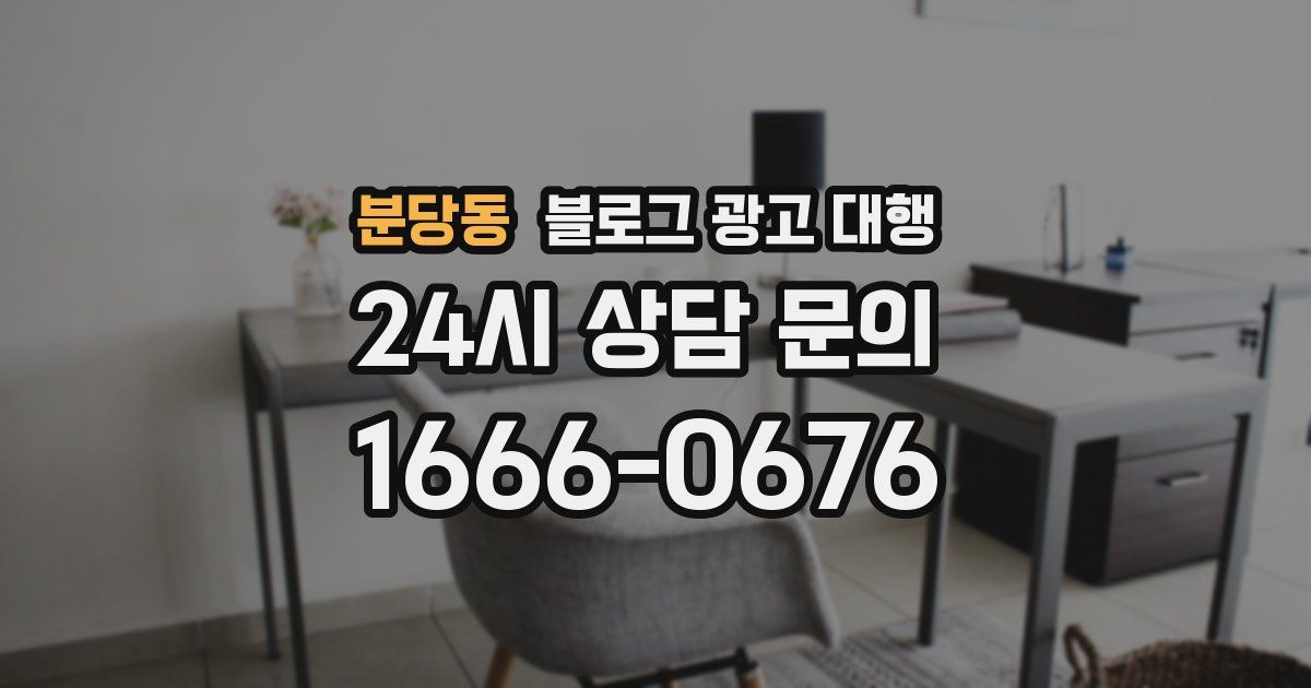 분당동 블로그 광고 대행
