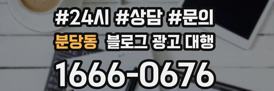 분당동 블로그 광고 대행