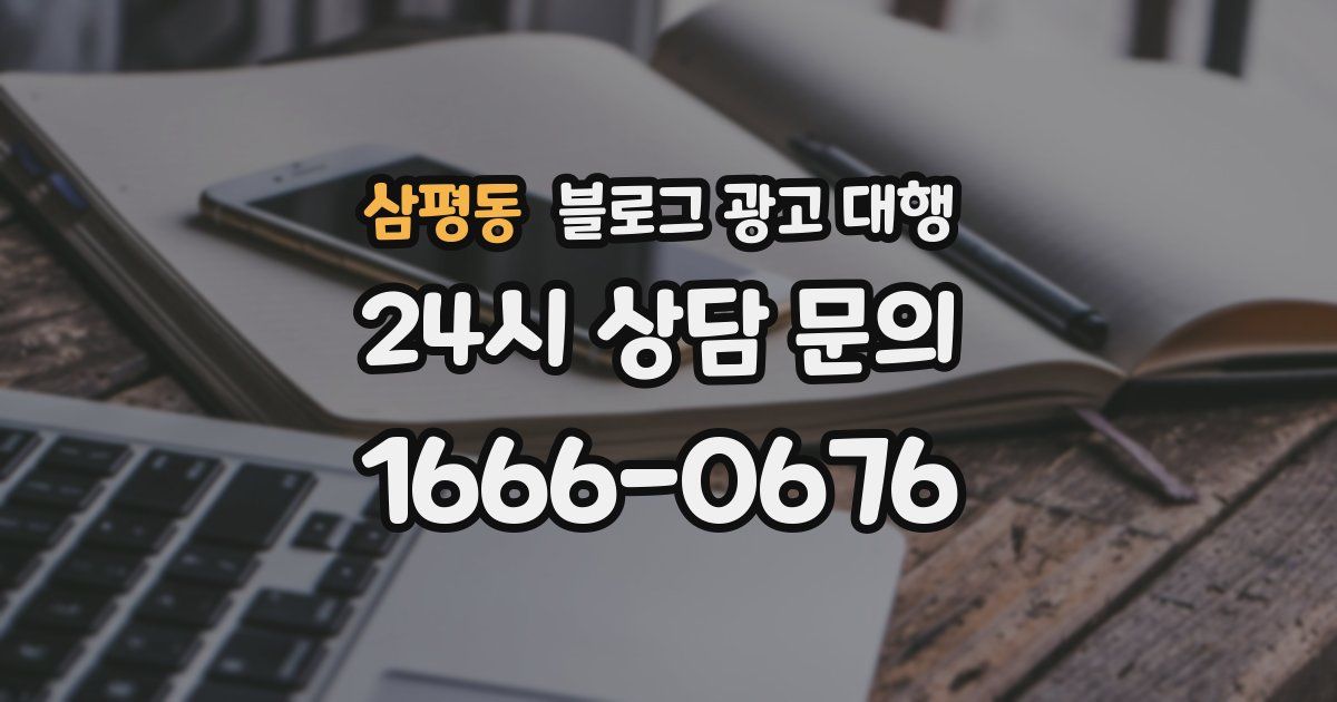 삼평동 블로그 광고 대행
