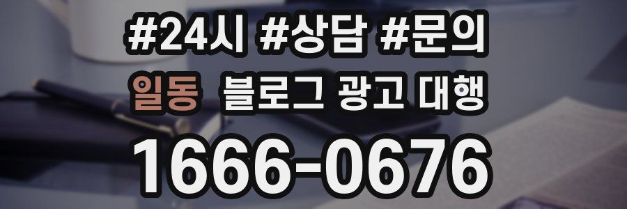 일동 블로그 광고 대행