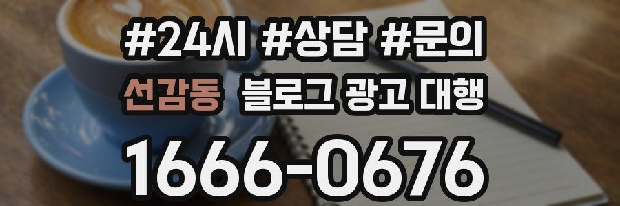 선감동 블로그 광고 대행