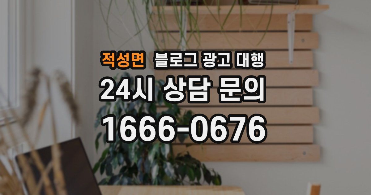 적성면 블로그 광고 대행