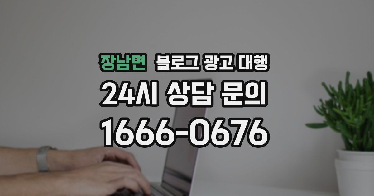 장남면 블로그 광고 대행