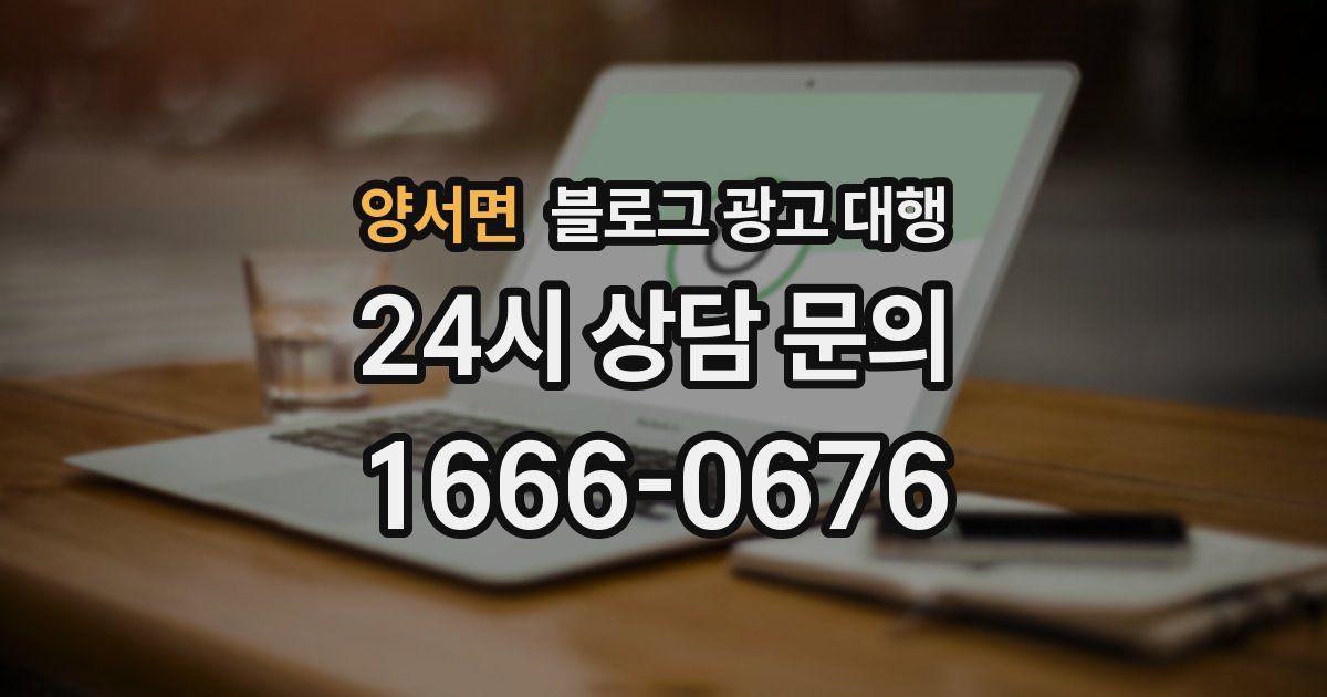 양서면 블로그 광고 대행