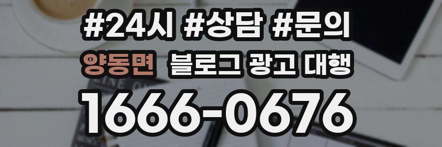 양동면 블로그 광고 대행