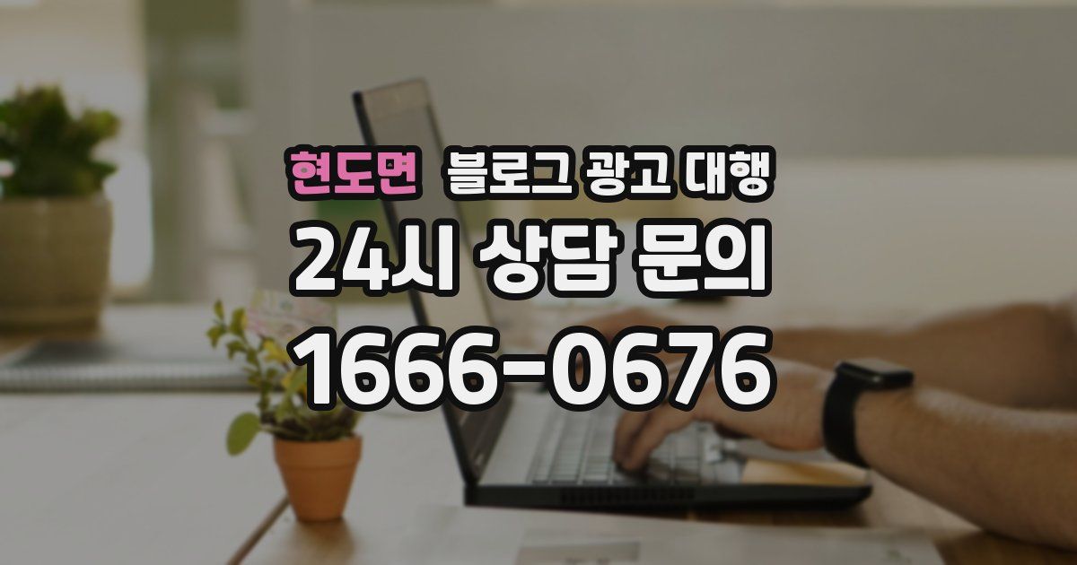 현도면 블로그 광고 대행