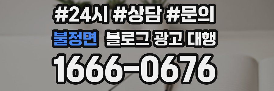 불정면 블로그 광고 대행