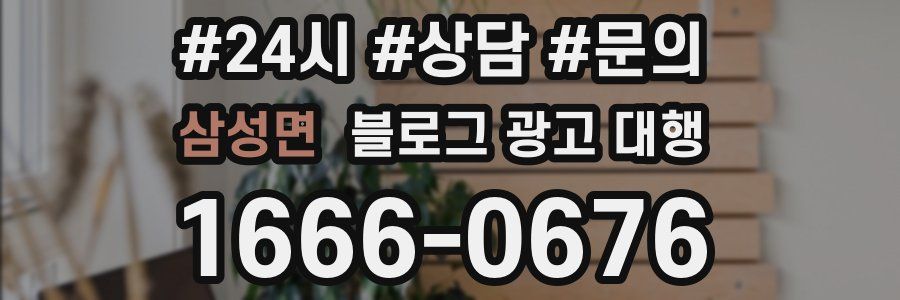 삼성면 블로그 광고 대행