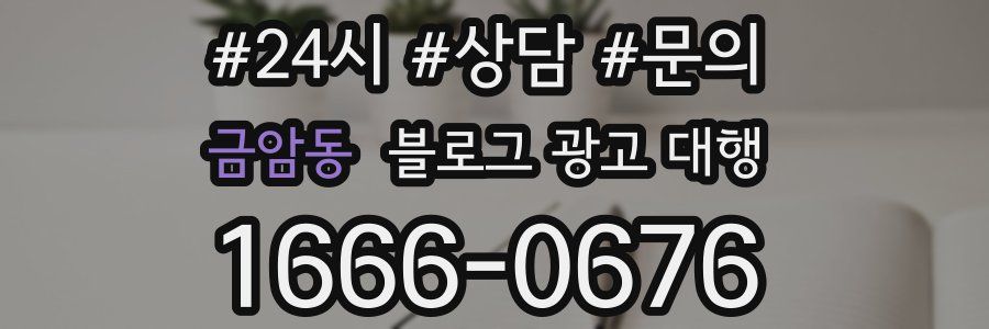 금암동 블로그 광고 대행