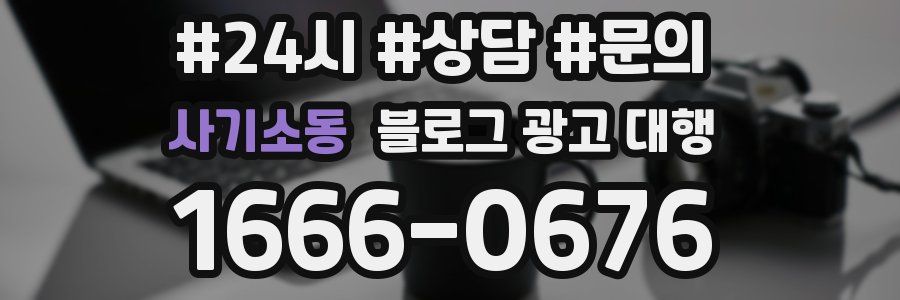 사기소동 블로그 광고 대행