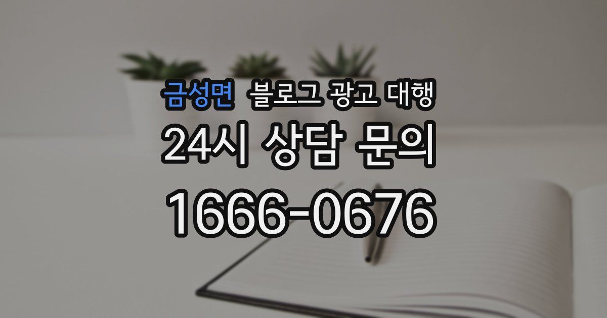 금성면 블로그 광고 대행