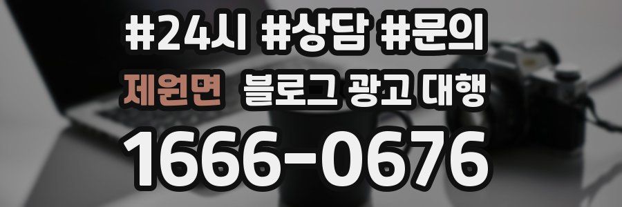 제원면 블로그 광고 대행
